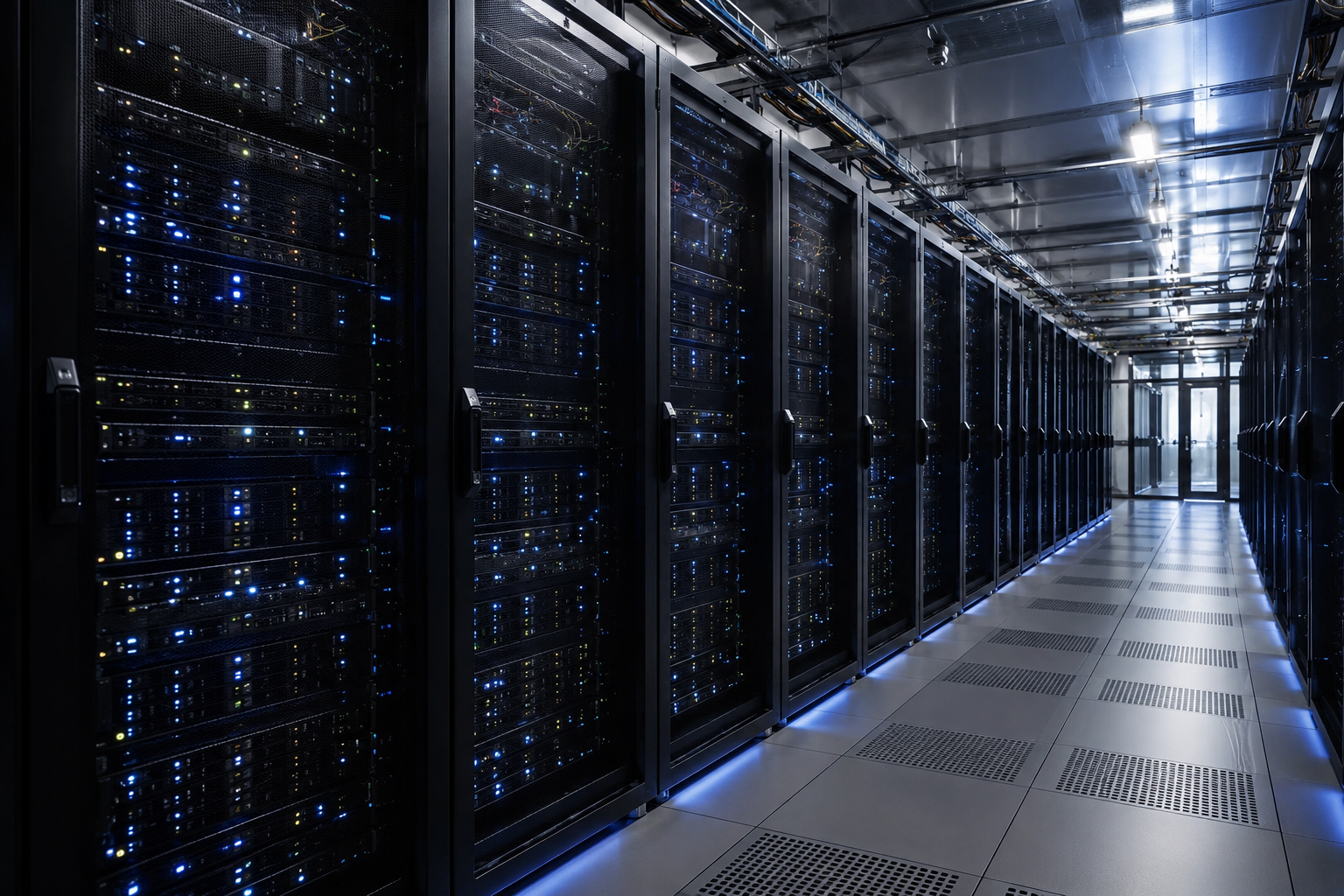 Data center server corridor